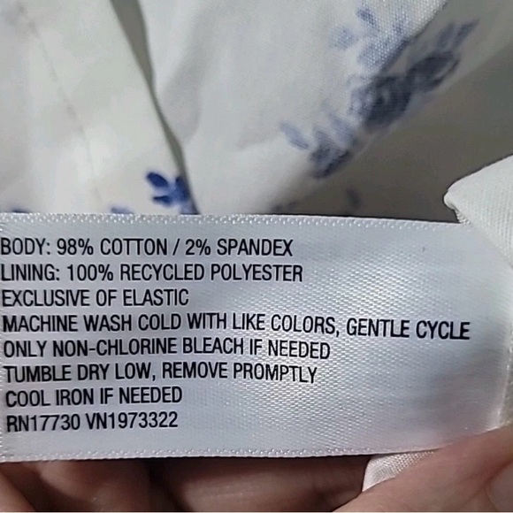 Wild Fable Women's Long Sleeve Cotton Milkmaid Top blue/white- sz large- nwt - Picture 8 of 10